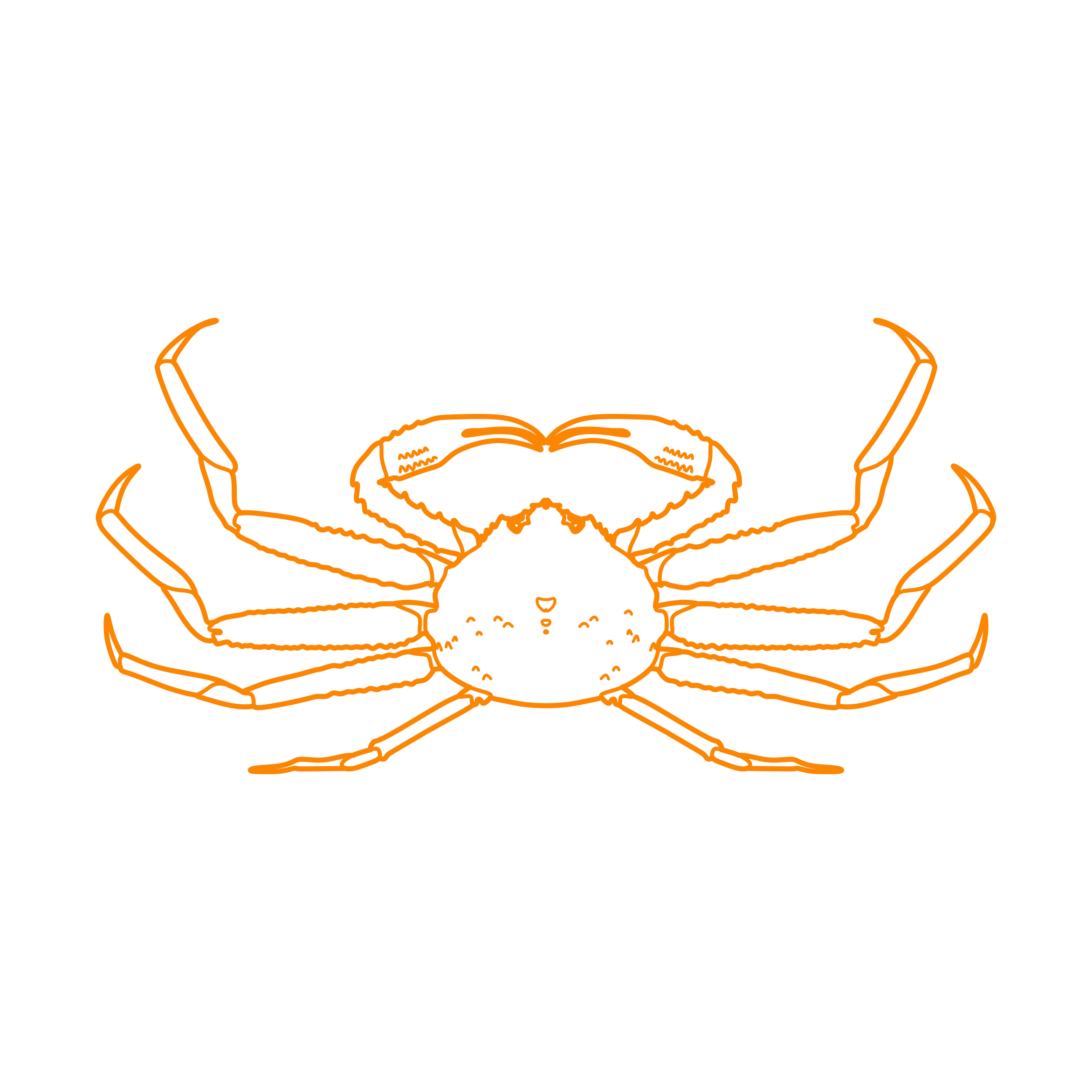 Animals Crustaceans Snow Crab Svg Line Art Free Vectors
